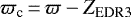 \begin{equation*} {\varpi_{\textrm{c}}}\,{=}\,\varpi - {Z_{\textrm{EDR3}}}\end{equation*}