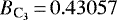 $ B_{\textrm{C}_3} \,{=}\,0.43057$