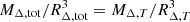 $ M_{\Delta, \rm tot} / R_{\Delta, \rm tot}^3 = M_{\Delta, T} / R_{\Delta, T}^3 $