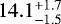$14.1_{-1.5}^{+1.7}$