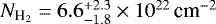 ${N_{{\textrm{H}_2}}} = 6.6^{+2.3}_{-1.8} \times 10^{22}{{\,\textrm{cm}^{-2}}}$