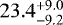 $23.4^{+9.0}_{{-}9.2}$