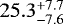 $25.3^{+7.7}_{-7.6}$