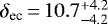 $\delta_{\textrm{ec}}\,{=}\,10.7^{+4.2}_{{-}4.2}$