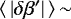 $\langle\,\left|\delta \beta\prime\right|\,\rangle\,{\sim}\,$