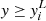 $ {\it y}\geq {\it y}_i^L $
