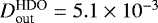 $D^{\textrm{HDO}}_{\textrm{out}}=5.1\times10^{-3}$