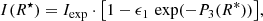 $$ \begin{aligned} I(R^{\star }) = I_{\rm exp} \cdot \big [1-\epsilon _1\,\exp (-P_3(R^*))\big ] , \end{aligned} $$