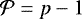 ${\cal P} = p - 1$