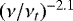 $(\nu/\nu_{t}){}^{-2.1}$