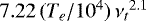 $7.22\,(T_e/10^{4})\,{\nu_{t}}^{2.1}$