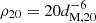 $ \rho_{20} = 20d_\mathrm{M,20}^{-6} $