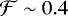 $\mathcal{F} \sim 0.4$