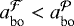$a_{\textrm{bo}}^{\mathcal{F}} <a_{\textrm{bo}}^{\mathcal{P}}$