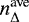 $ n^{\text{ave}}_{\Delta}$