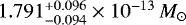 $1.791^{+0.096}_{-0.094} \times 10^{-13} \,{M}_{\odot}$