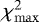 $\chi^2_{\mathrm{max}}$