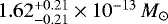 $1.62^{+0.21}_{-0.21} \times 10^{-13} \,{M}_{\odot}$