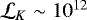 $\mathcal{L}_K \sim 10^{12}$
