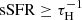 $ \mathrm{sSFR} \ge \tau_{\mathrm{H}}^{-1} $