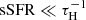 $ \mathrm{sSFR} \ll \tau_{\mathrm{H}}^{-1} $