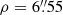 $ \rho = 6{{\overset{\prime\prime}{.}}}55 $