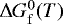 $\Delta G_{\mathrm{f}}^0(T)$