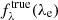$ f_\lambda^{\mathrm{true}}(\lambda_{\rm e}) $