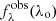 $ f^{\mathrm{obs}}_\lambda(\lambda_{\rm o}) $