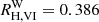 $ R^{\mathrm{W}}_{\mathrm{H,VI}} = 0.386 $