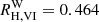 $ R^{\mathrm{W}}_{\mathrm{H,VI}} = 0.464 $