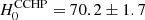 $ H_0^{\mathrm{CCHP}} = 70.2 \pm 1.7 $