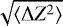 $\sqrt{\langle \Delta Z^2 \rangle}$