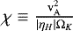$\chi \equiv \frac{\rm{v}_{A}^{2}}{|\eta_{H}|\Omega_K}$