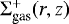 $\Sigma_{\textrm{gas}}^{+}(r,z)$
