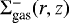 $\Sigma_{\textrm{gas}}^{-}(r,z)$