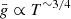 $ \bar{g}\propto T^{\sim3/4} $