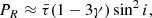 $$ \begin{aligned} P_R \approx \bar{\tau }(1-3\gamma )\sin ^{2}i, \end{aligned} $$
