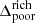 $ \Delta^{\mathrm{rich}}_{\mathrm{poor}} $