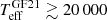 $ T_{\mathrm{eff}}^{\mathrm{GF21}} \gtrsim 20\,000 $