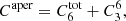 $$ \begin{aligned} C^\mathrm{aper} = C^\mathrm{tot}_{6} + C^{6}_{3}, \end{aligned} $$