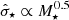 $ \hat\sigma_\star \propto M_\star^{0.5} $