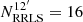 $ N_{\rm RRLS}^{12^{\prime}}=16 $
