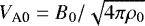 $V_{\textrm{A0}}=B_0/\sqrt{4\pi\rho_0}$