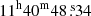 $ 11^{\mathrm{h}} 40^{\mathrm{m}} 48{{\overset{\text{ s}}{.}}}34 $