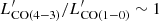 $ L^\prime_\mathrm{CO(4{-}3)}/L^\prime_\mathrm{CO(1{-}0)} \sim 1 $