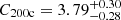 $ C_{\mathrm{200c}} = 3.79^{+0.30}_{-0.28} $