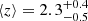 $ \langle z \rangle = 2.3_{-0.5}^{+0.4} $