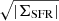 $ \sqrt{|\Sigma_{\mathrm{SFR}}|} $