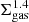 $ \Sigma_{\mathrm{gas}}^{1.4} $